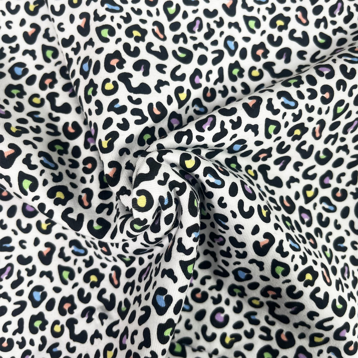 Leopard Print Rainbow – Cotton Spandex Jersey