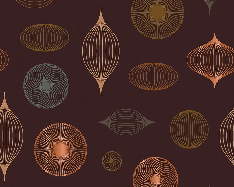 100% Cotton - Geometric Contemporary Cotton - brown