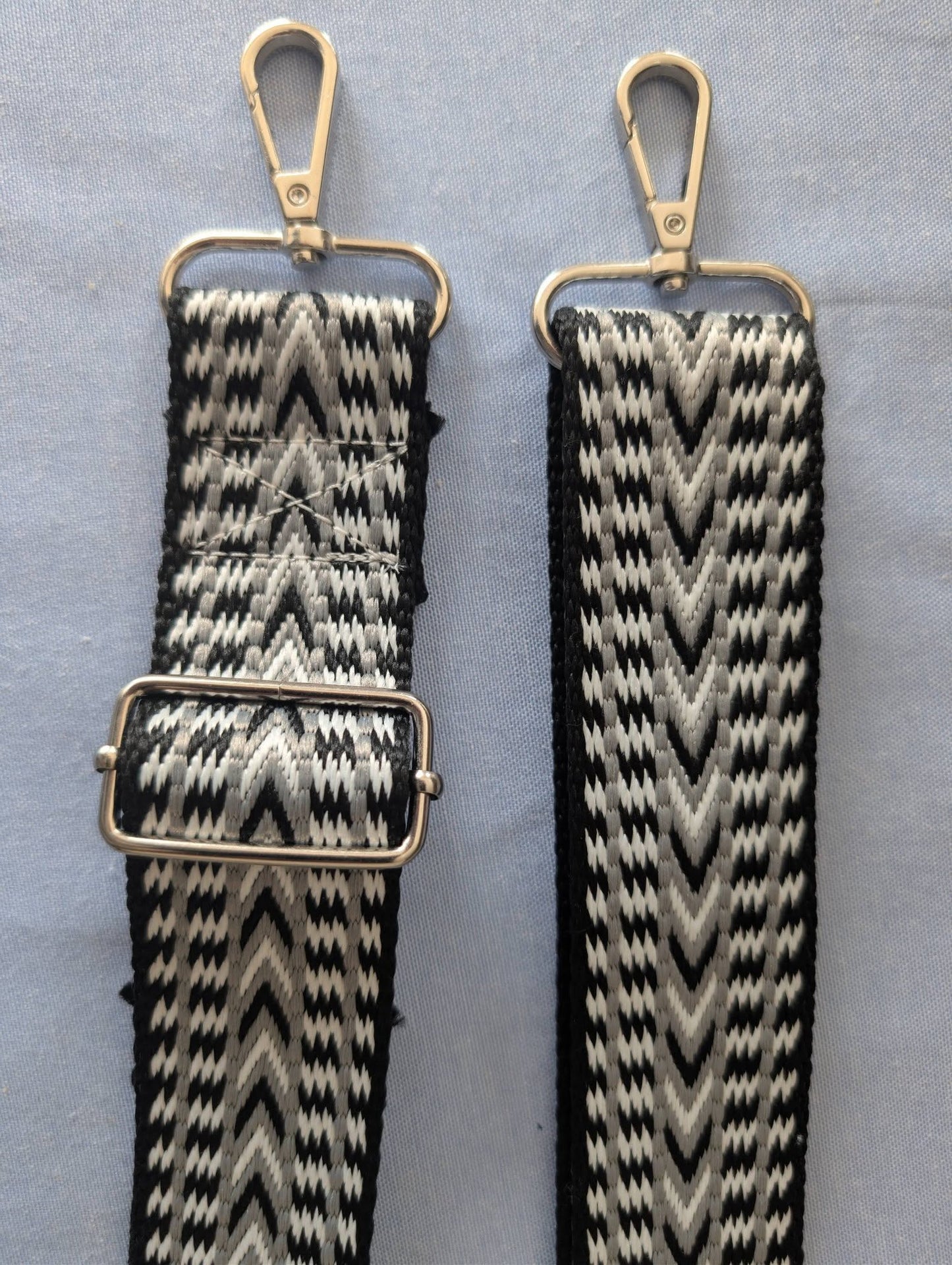 silver v bag strap