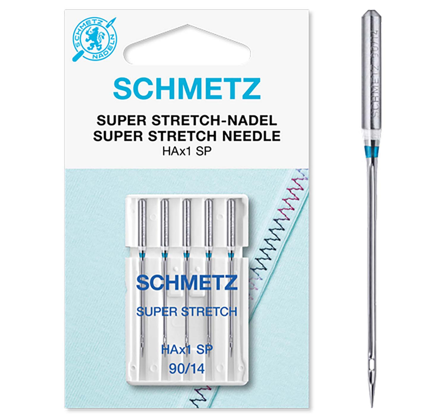 Schmetz Sewing Machine Needles: Super Stretch: 90(14): 5 Pieces HAx1SP