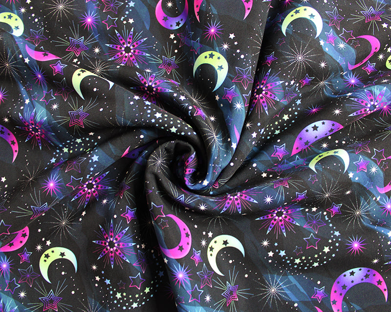 Little Johnny Celestial Moons and Stars Soft Shell one 60cm piece