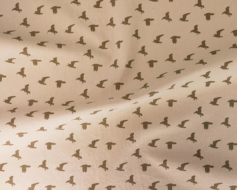 100% cotton - Birds Washed Cotton