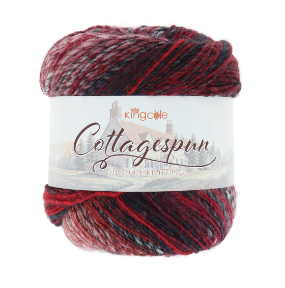 King Cole Cottagespun DK - : 6650 - Crimson Confetti