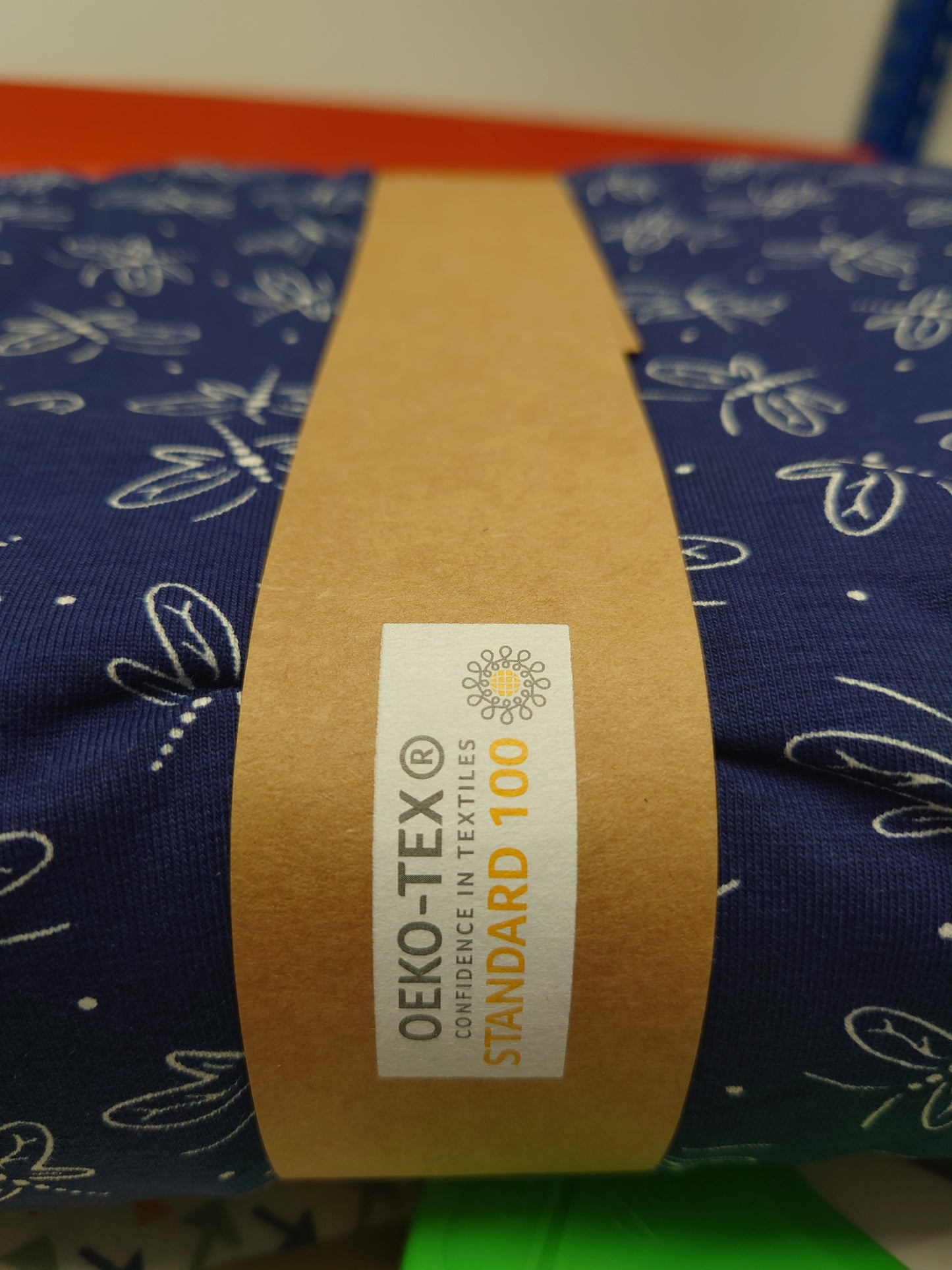 Dragonfly Navy Cotton Jersey