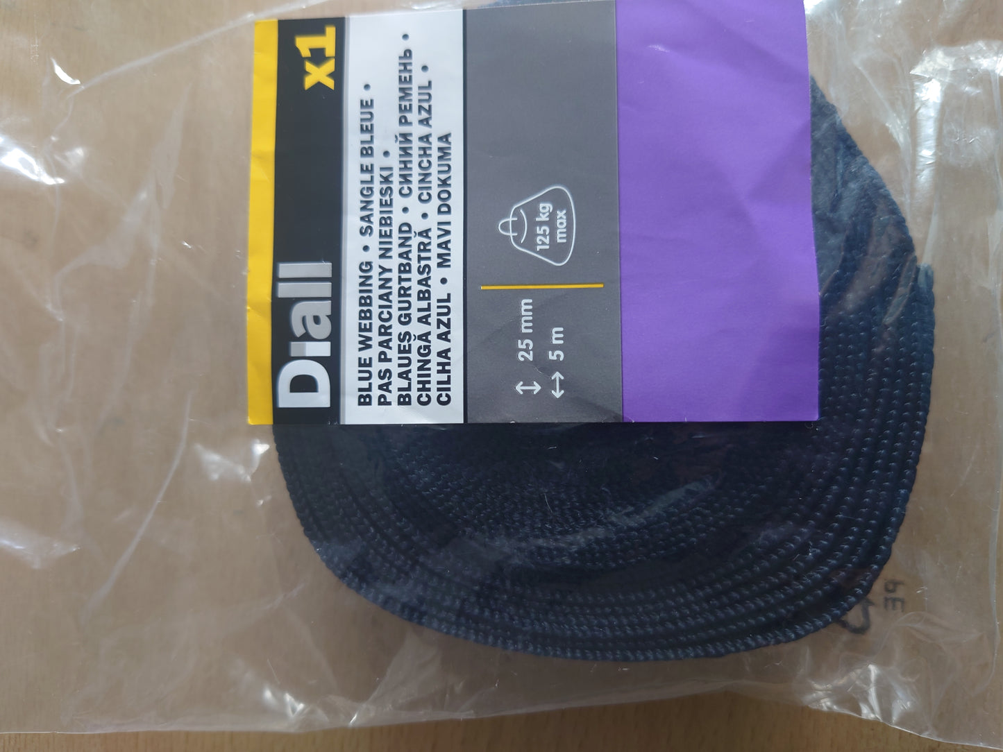 Navy 25mm webbing - 5m