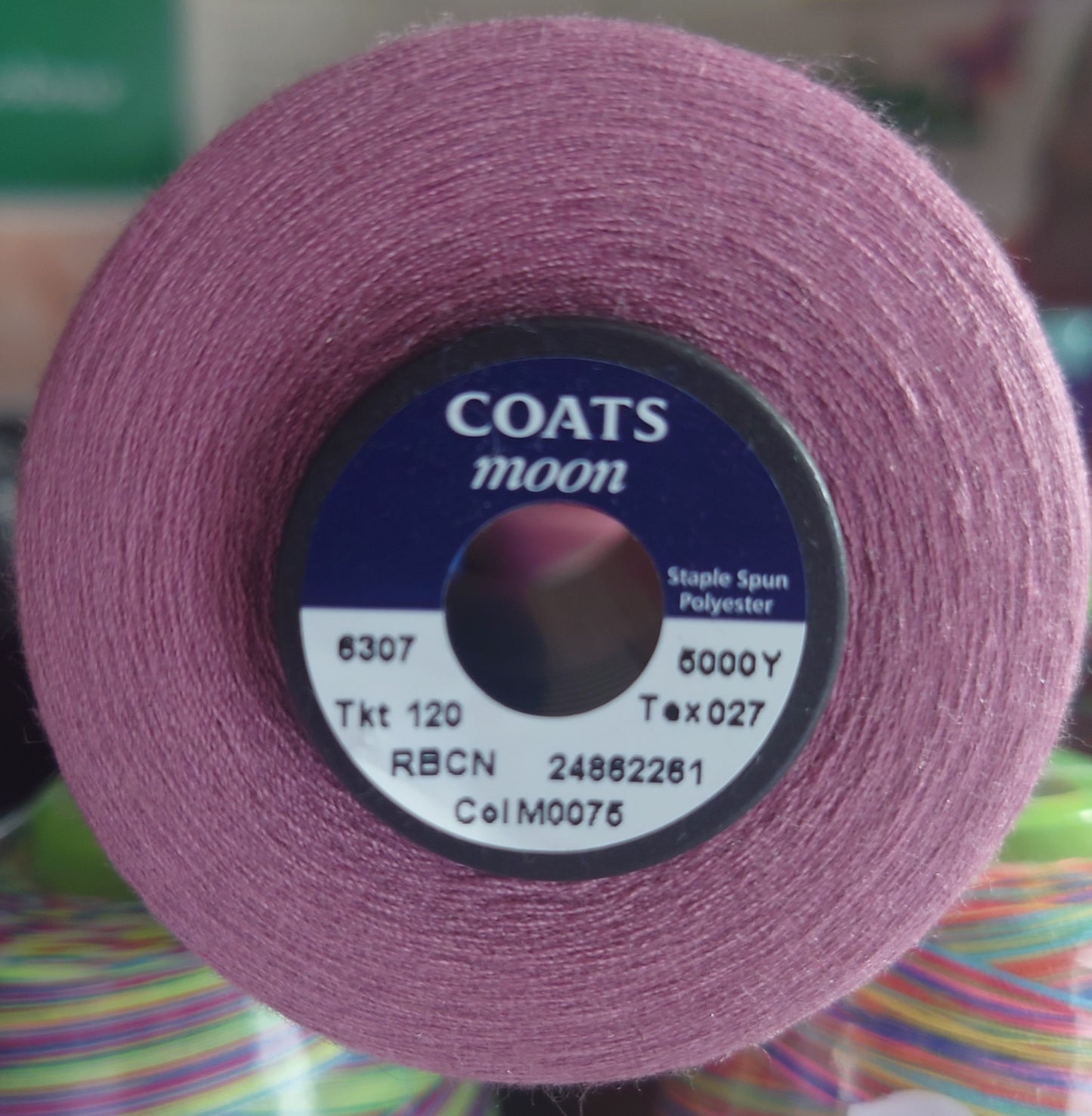 Coats Moon Mauve - 5000 yards cones, polyester thread