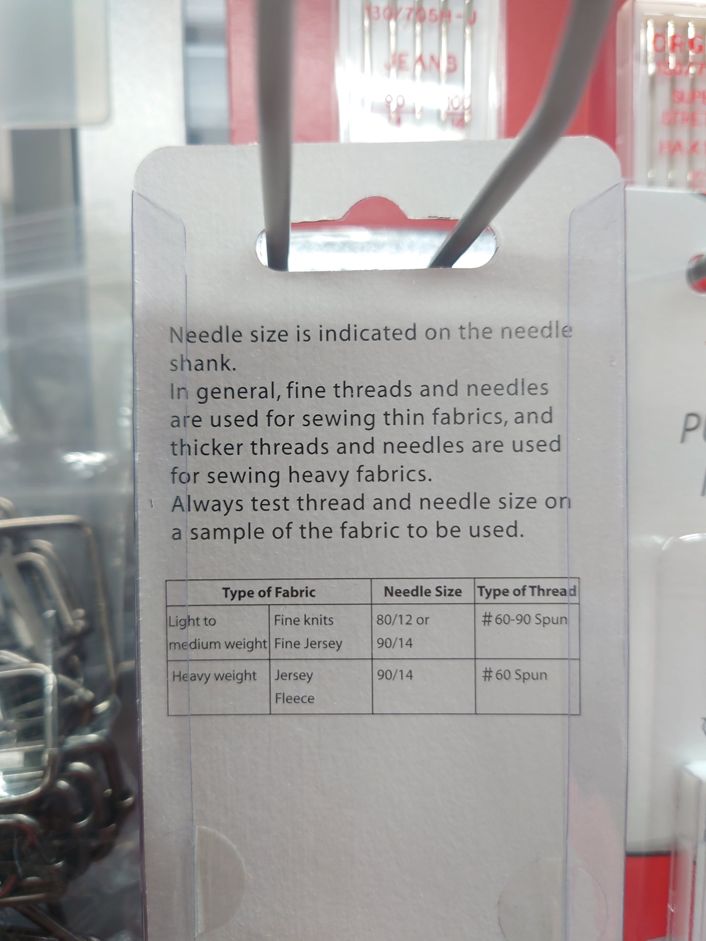 Janome Coverstitch Needles 80/12 ELx705