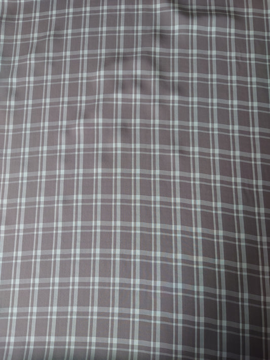 Brown check tartan crepe 3m for £15