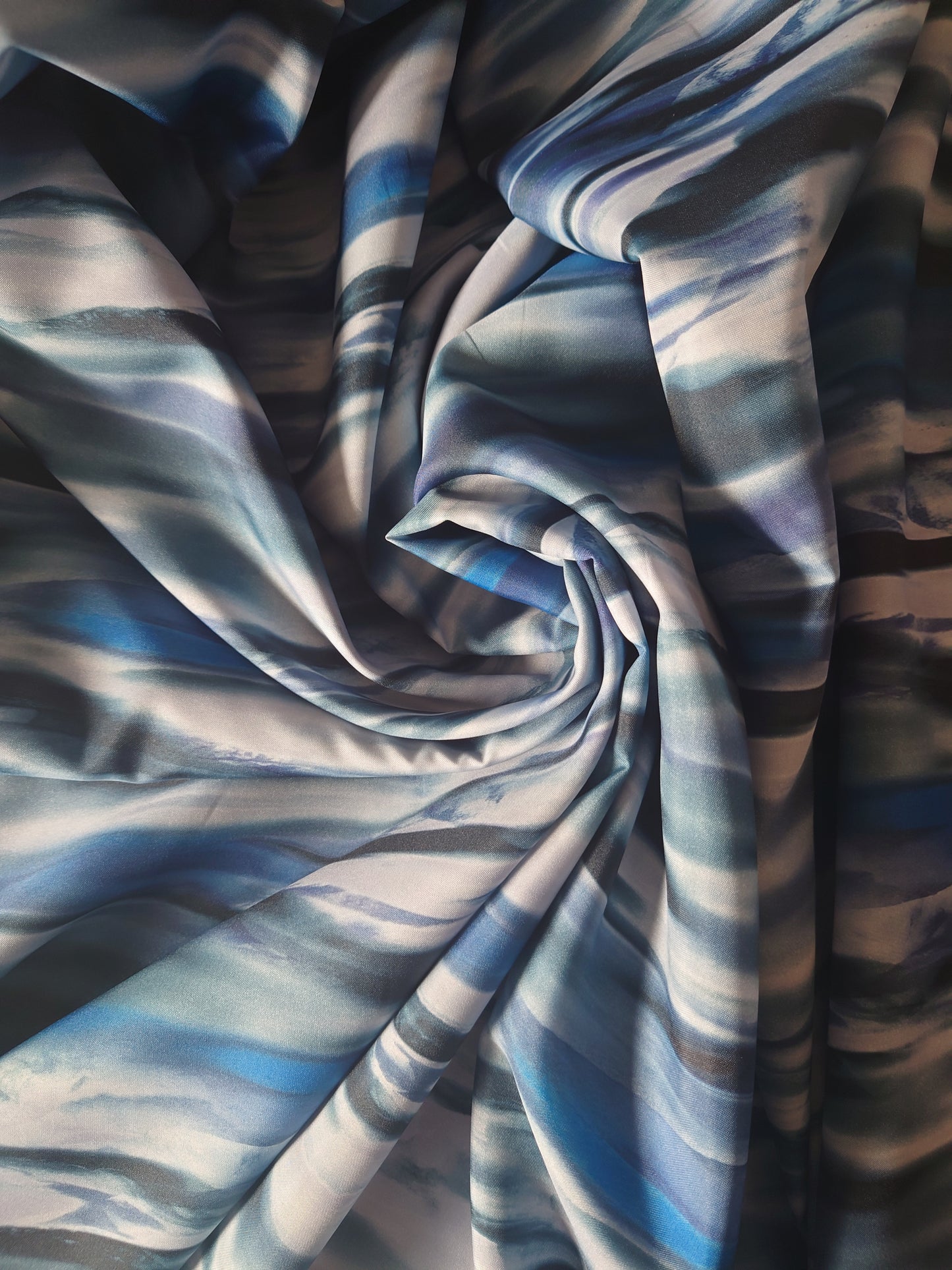 Blue Sea Crepe de chine viscose 3m for £15