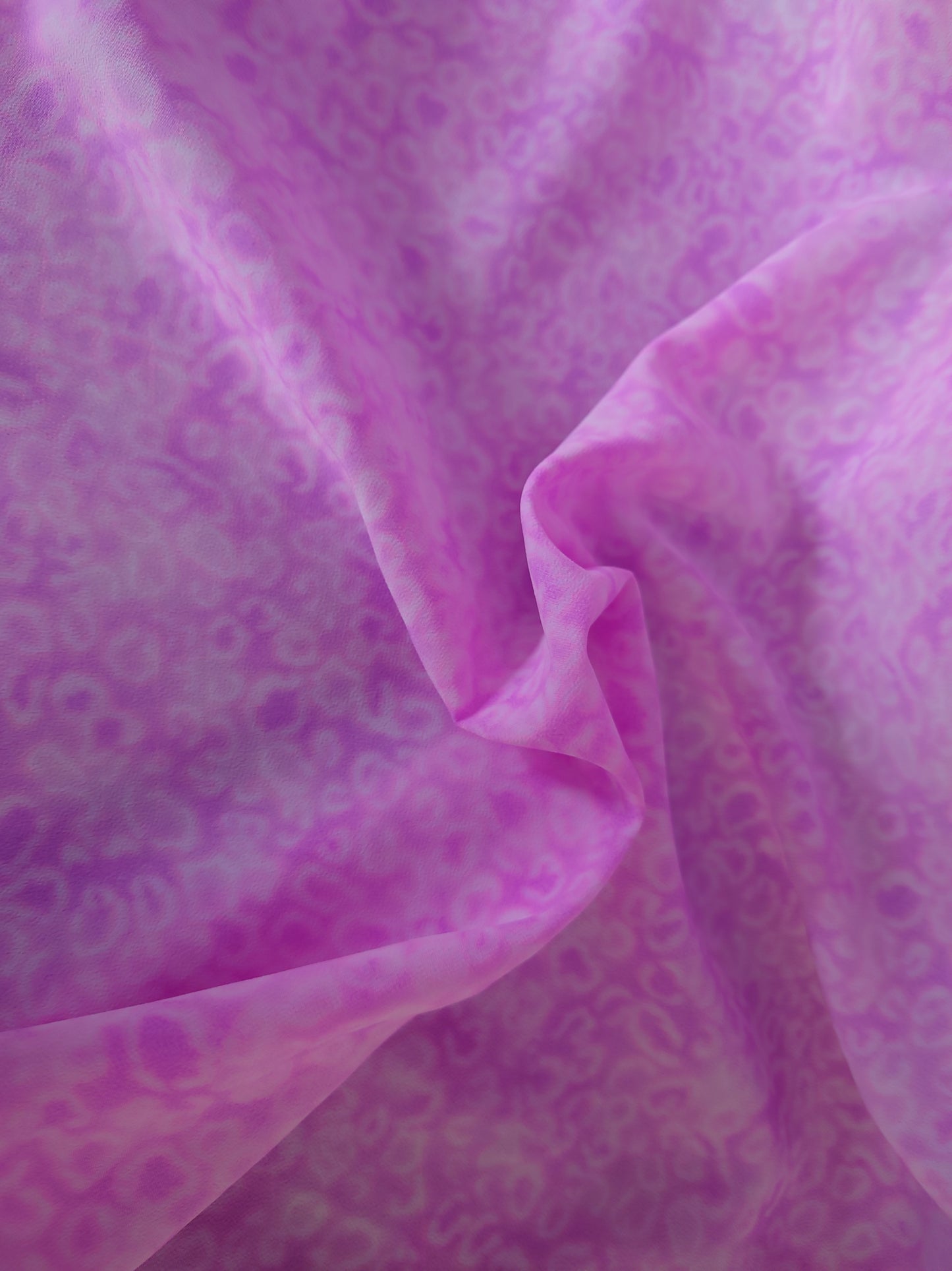 Pink Leopard Crepe De Chine 3m for £15