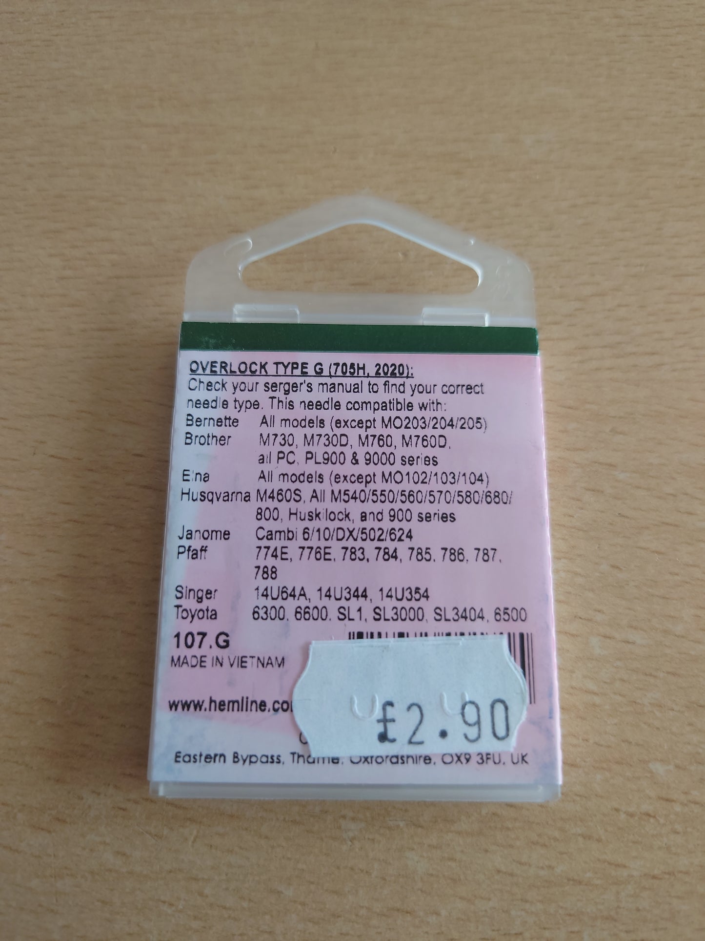 Overlocker Needles Type G 705H/2020