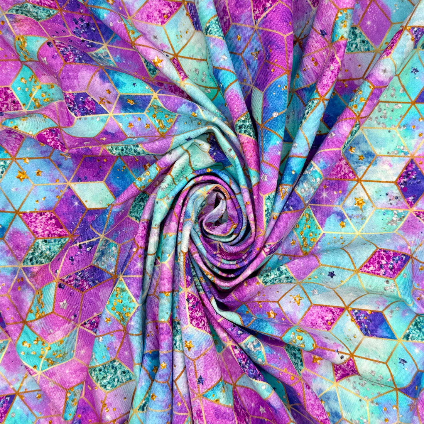 Digital Printed Cotton Jersey - Geo Glamour