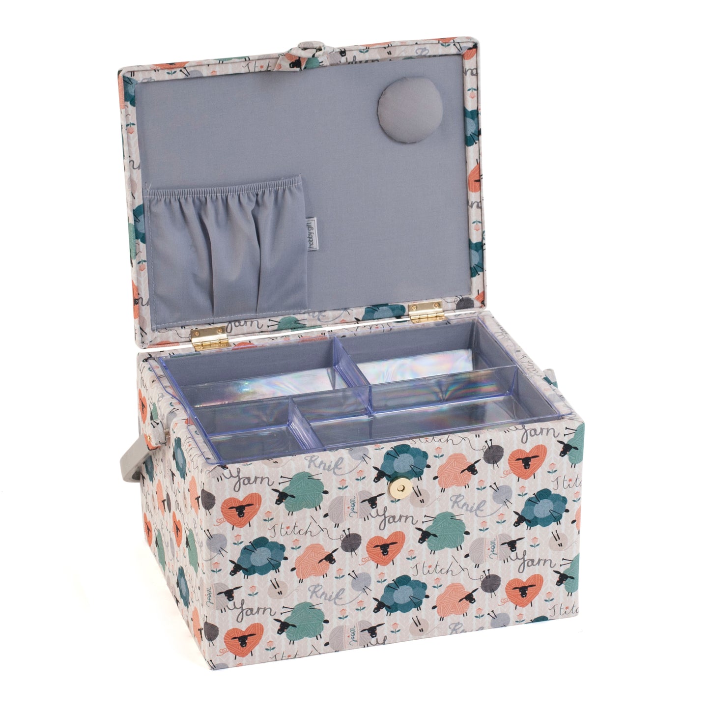Sewing Box: (L): Embroidered: Knit Happens
