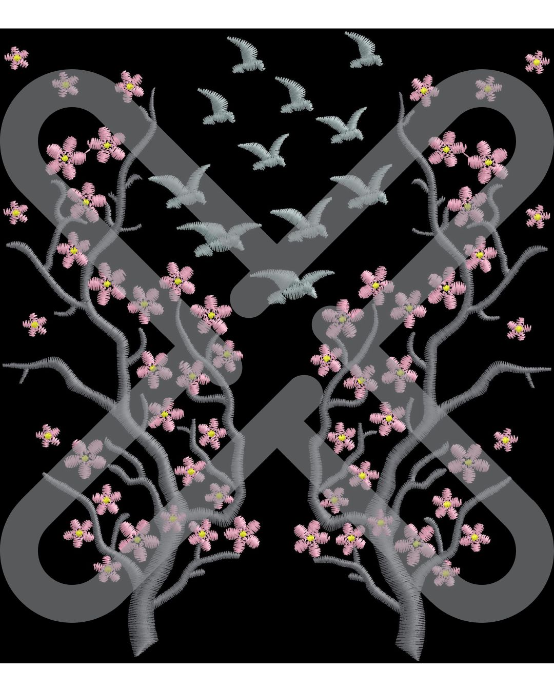 Japanese Cherry Blossom Embroidery