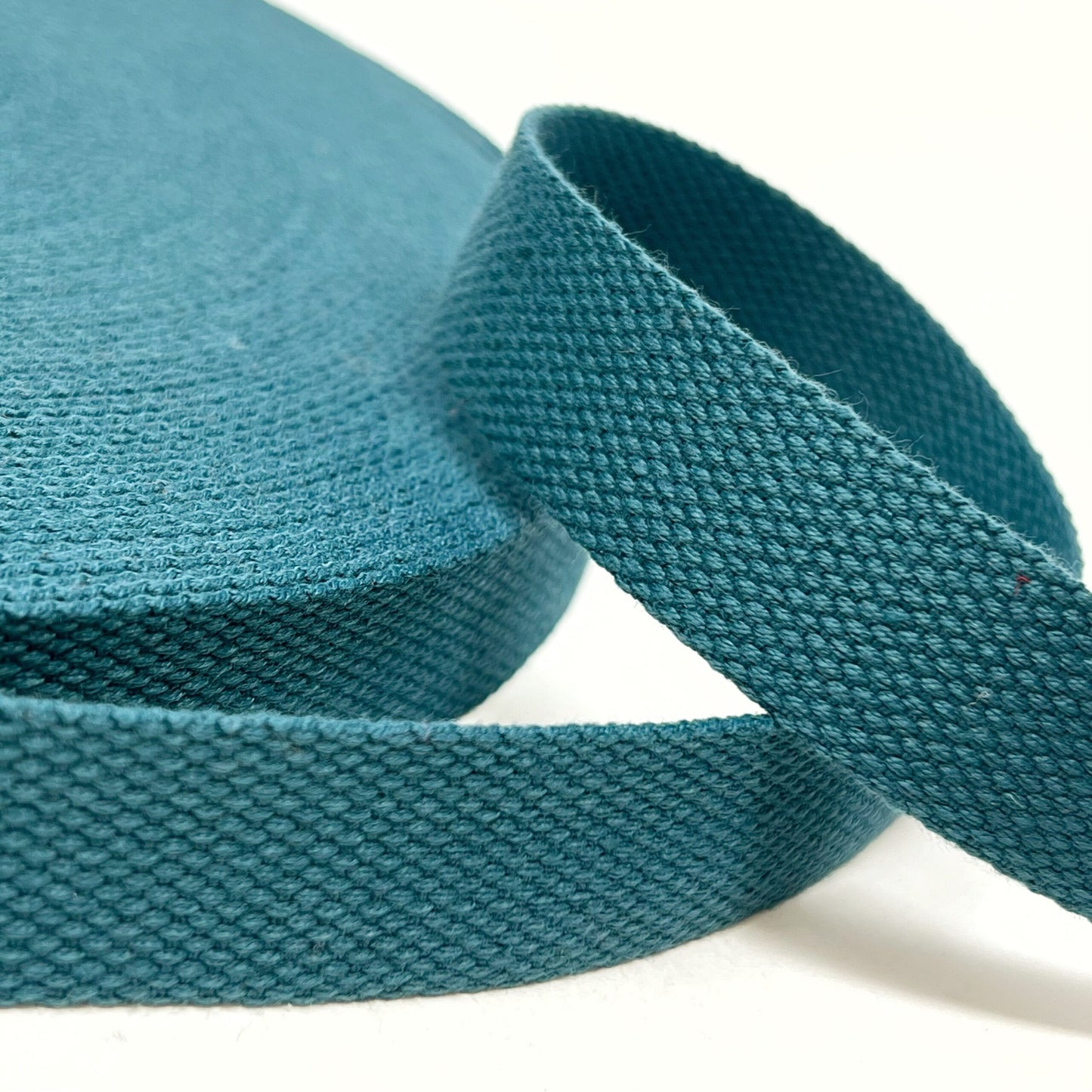 Trim: Webbing: Cotton mix: 25mm: teal
