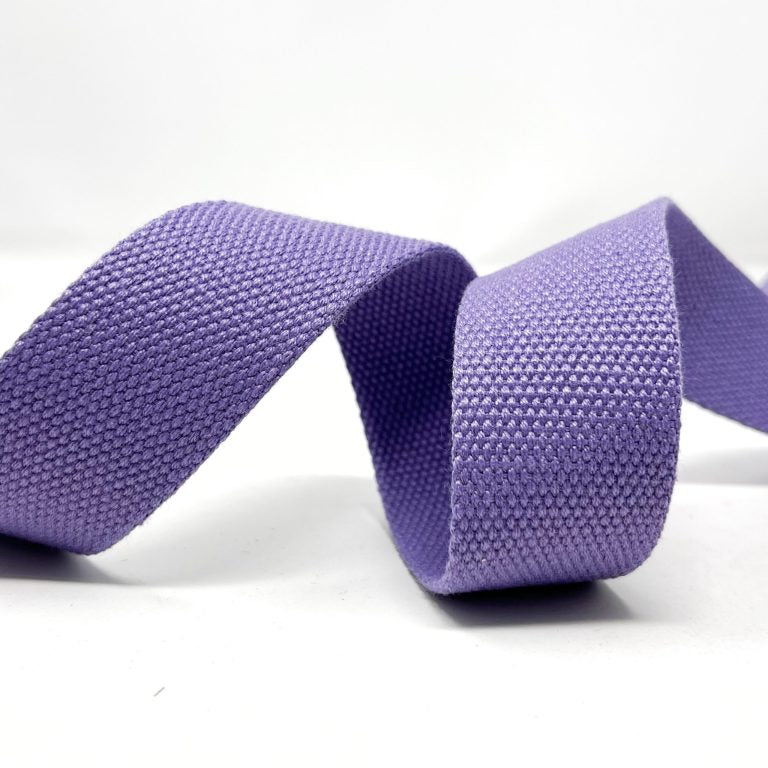38mm cotton mix webbing lilac