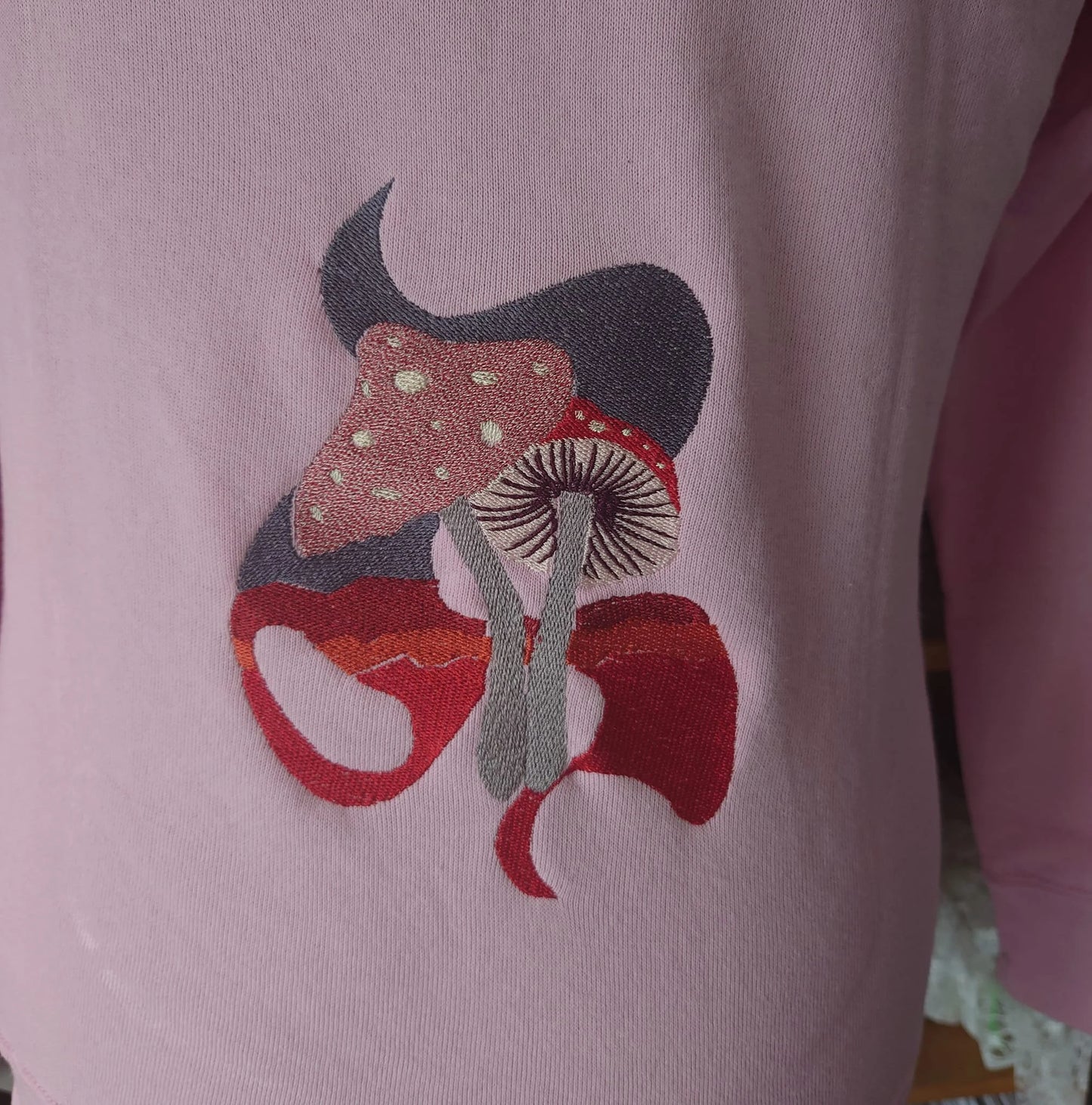 Smokey Mushroom Embroidery