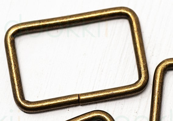 32mm metal strap connector antique brass