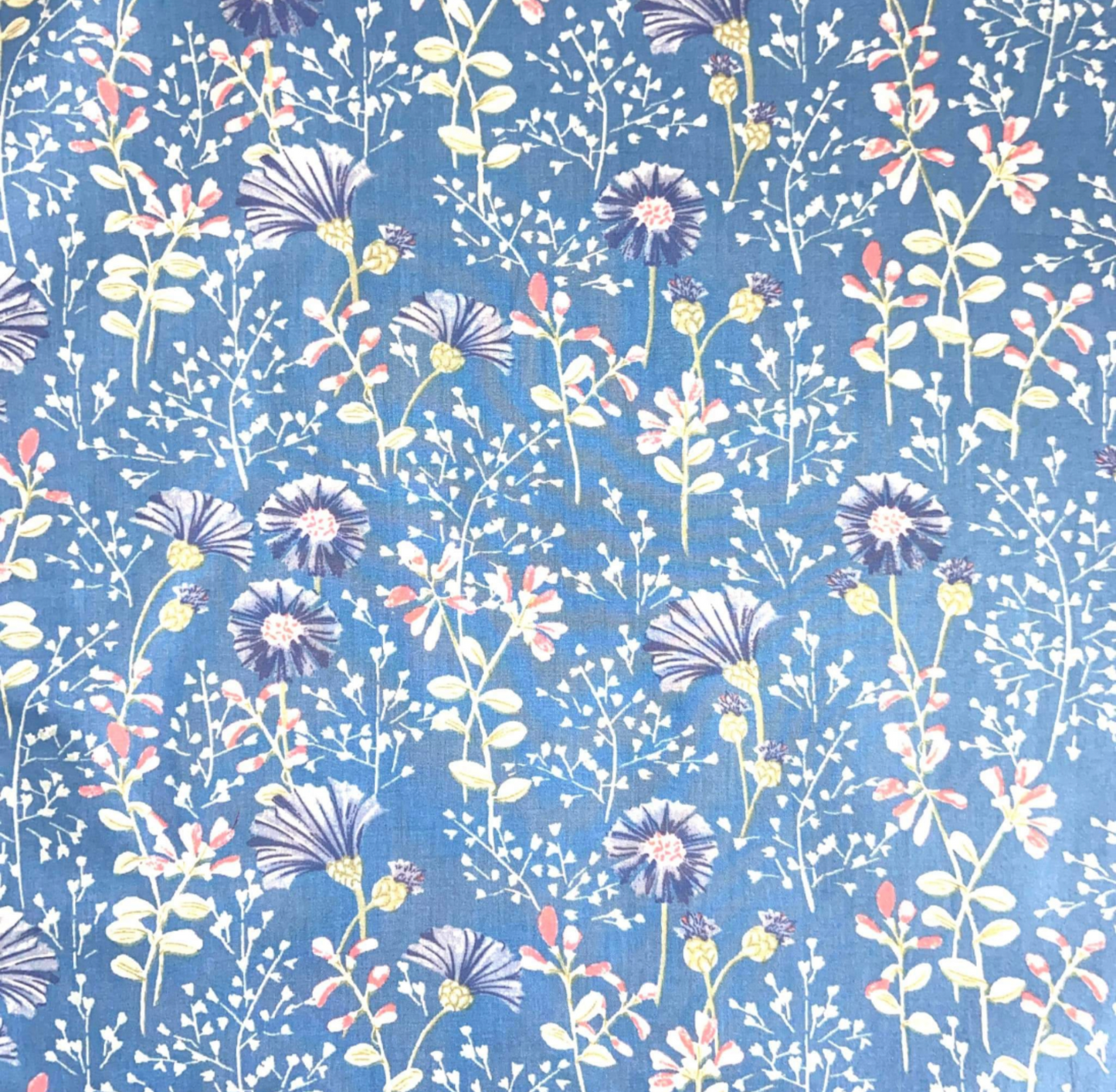 Prima Cotton Lawn Blue Floral