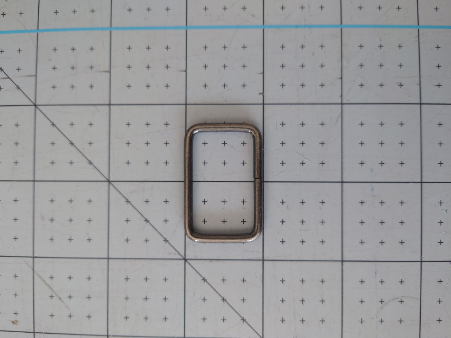 38mm strap connector - rectangle - gunmetal