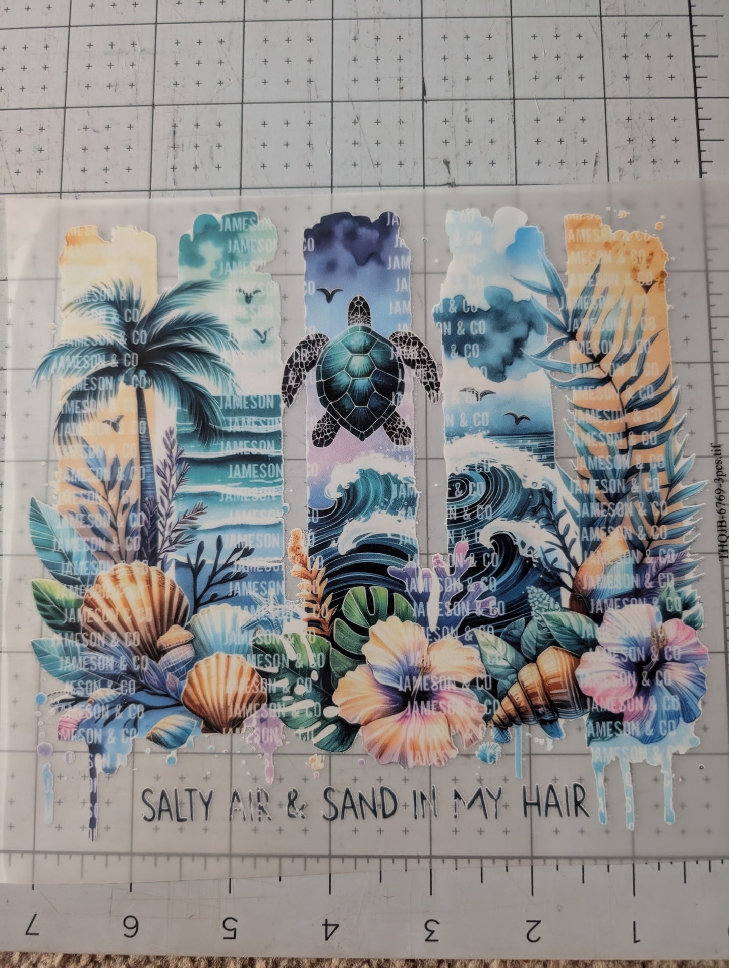 Iron on transfer - sandy air 7" x 7"