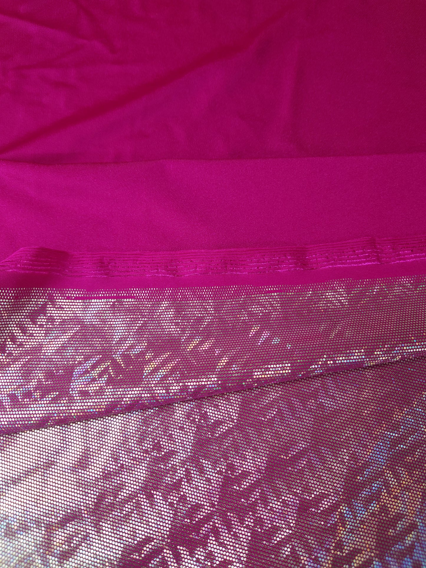 Pink Shiny Mirror Lycra