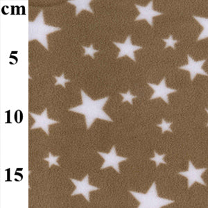 Tan Stars Antipil Polar Fleece
