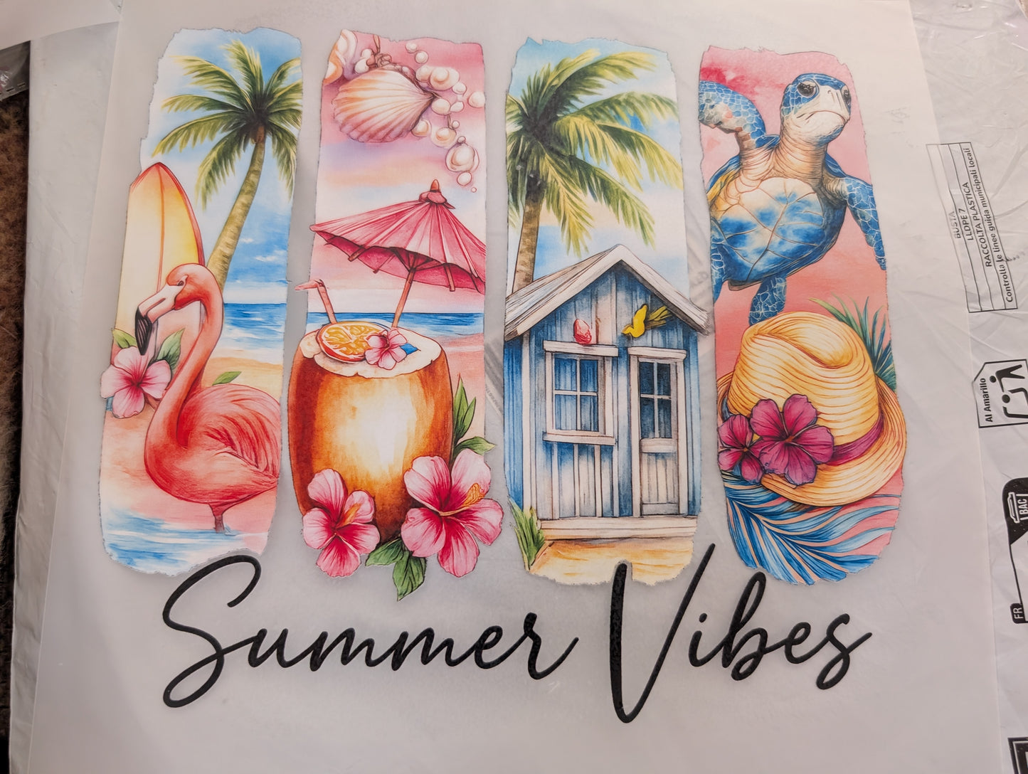 Iron on transfer - beach, summer vibes