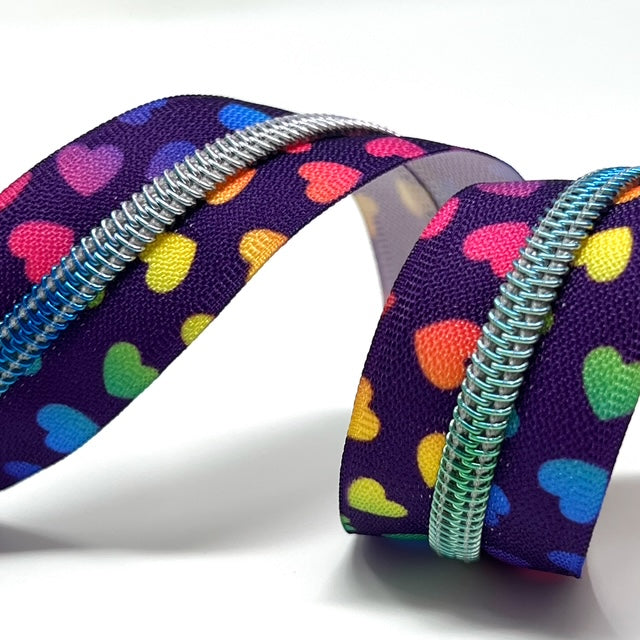 Rainbow heart, rainbow teeth #5 zip tape