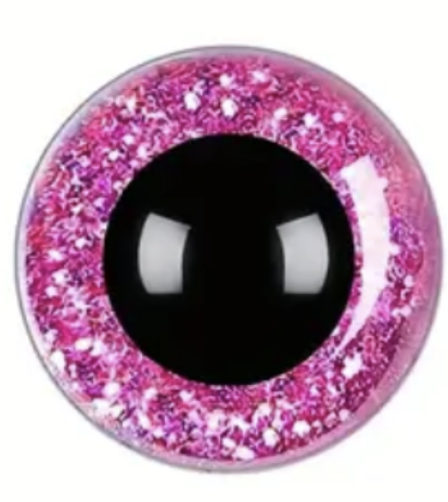 24mm pink toy eyes x 1 pair