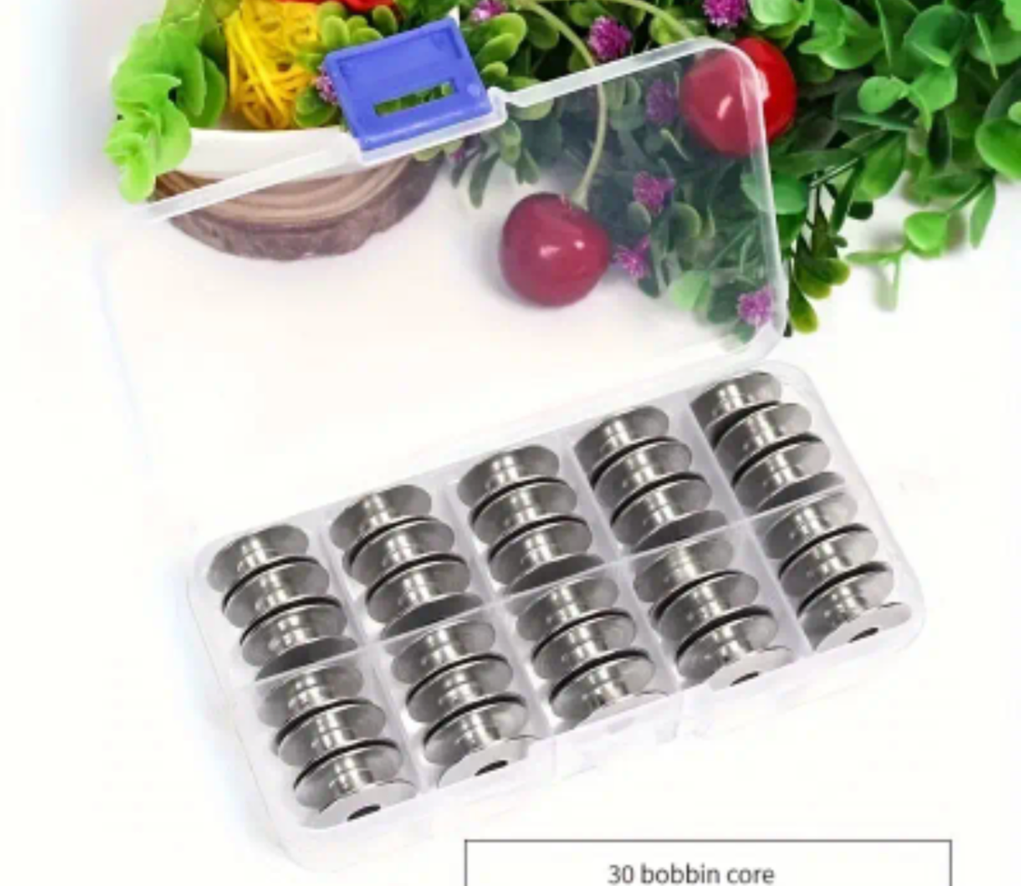 30 industrial bobbins 2cm x 0.9cm & box