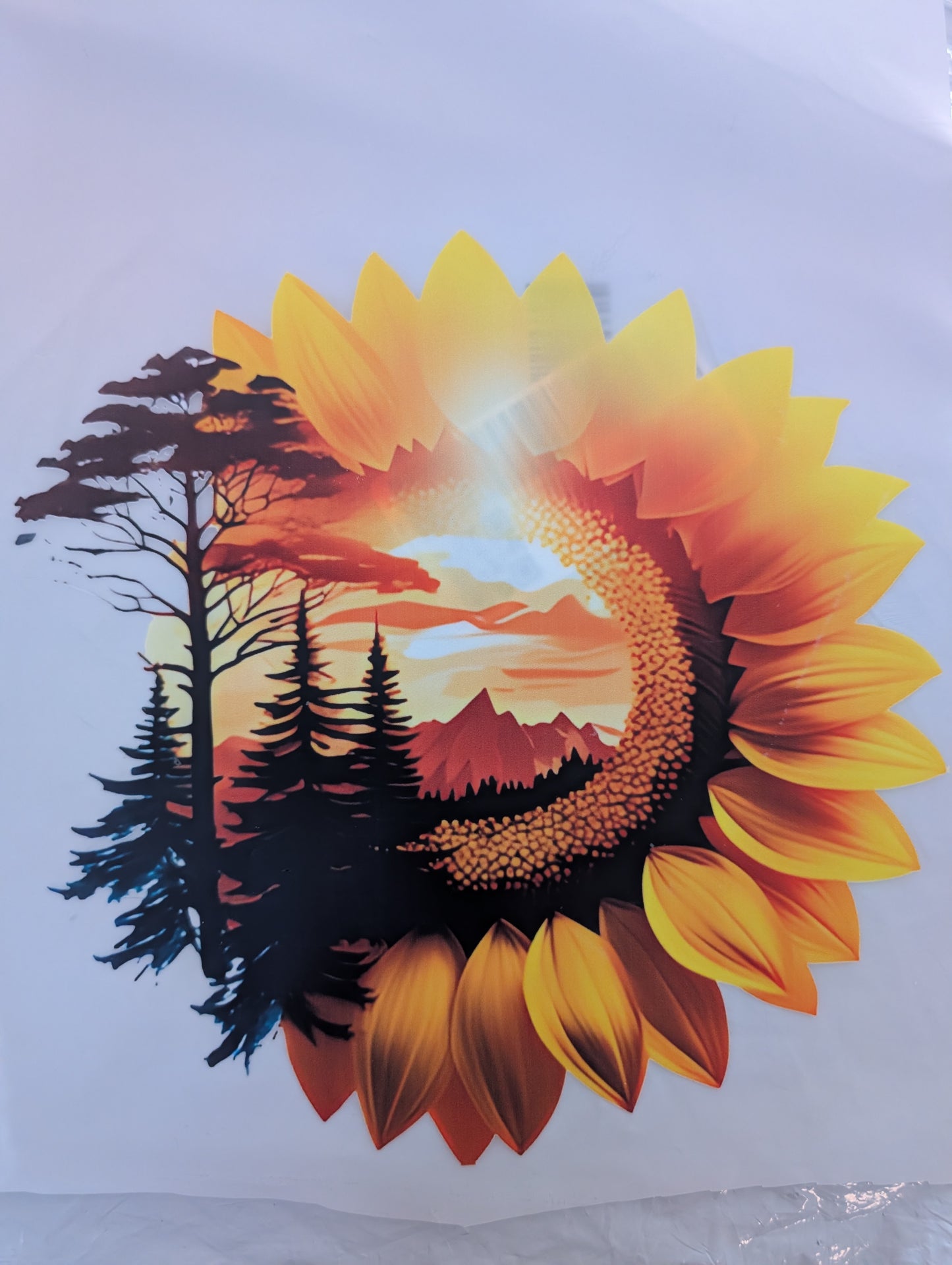 Iron on transfer - sunflower sunset
