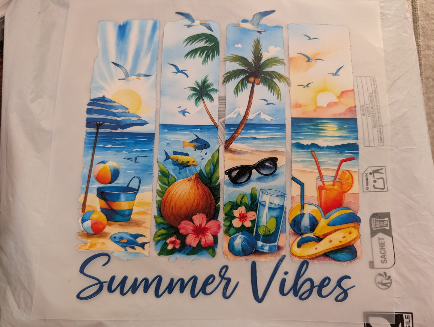 Iron on transfer - beach summer vibes