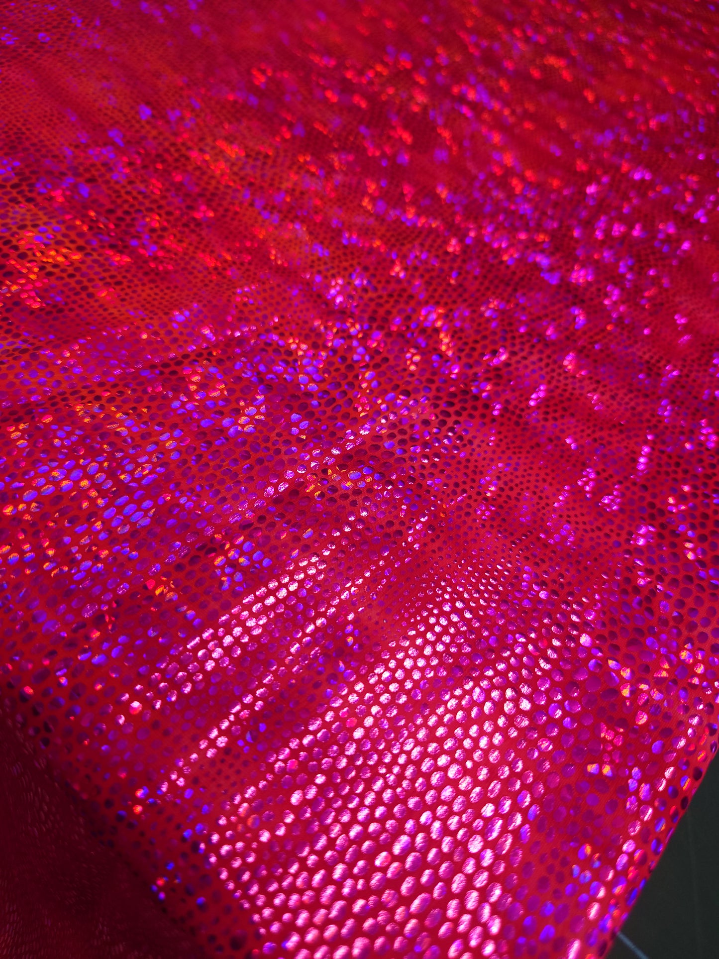 Holographic rainbow pink Lycra