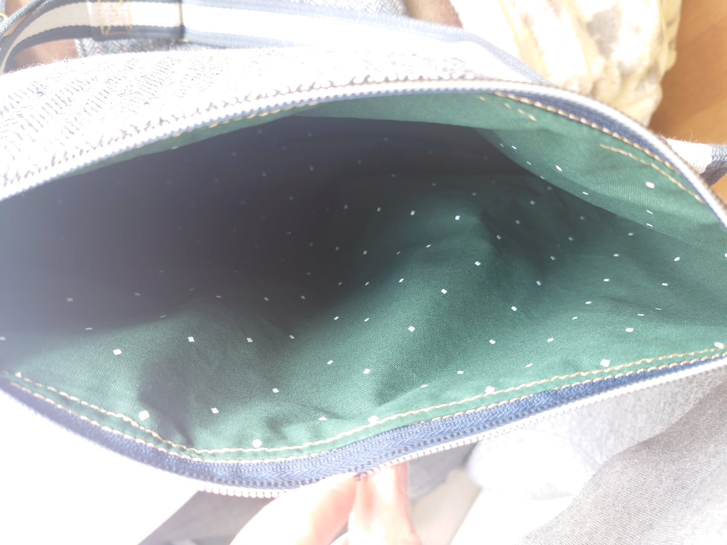Faux leather & wool mix Handbag