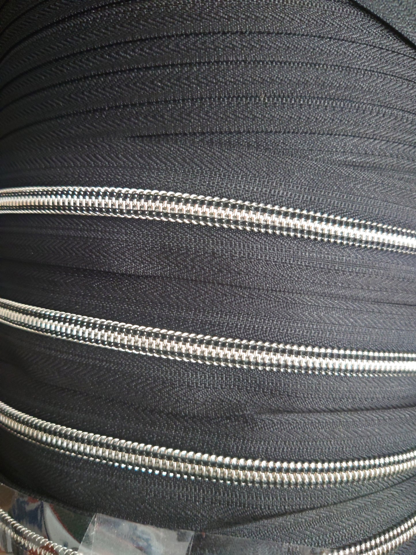 Black Zip Tape with Gunmetal Teeth #5