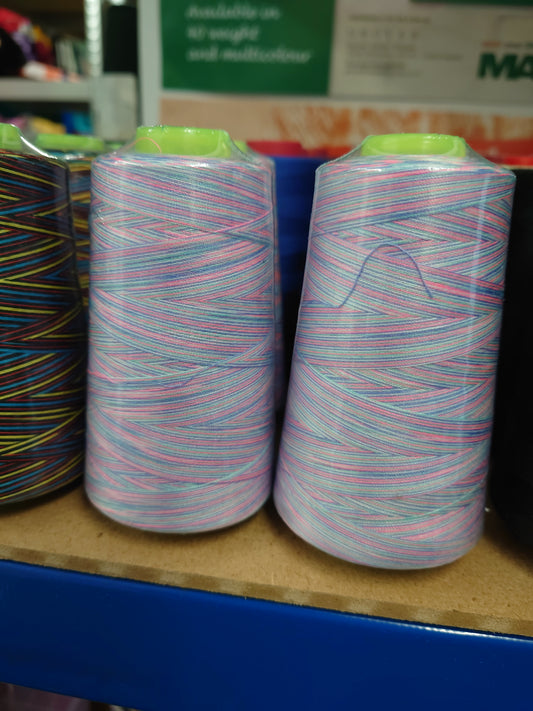 Pink/blue variegated overlocker cones - 112
