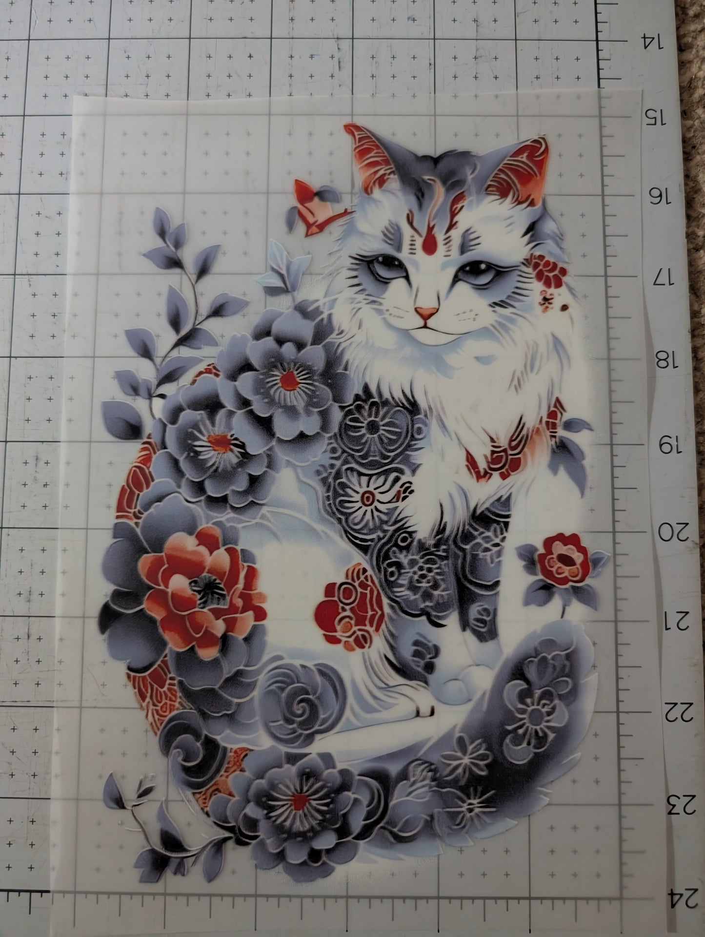 Iron on transfer - Cat 6" x 9"