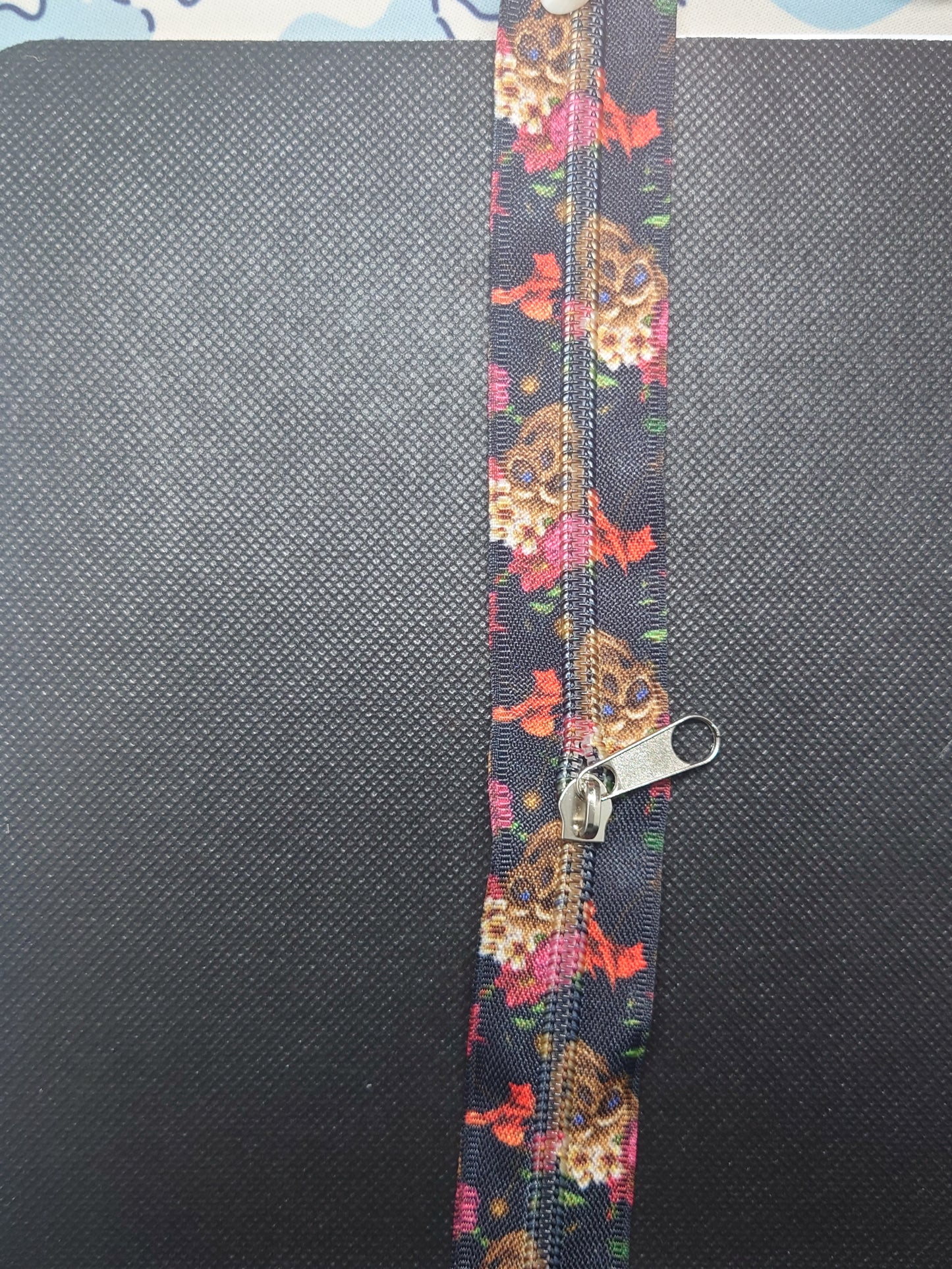 Skull & flower print Zipper Tape kit