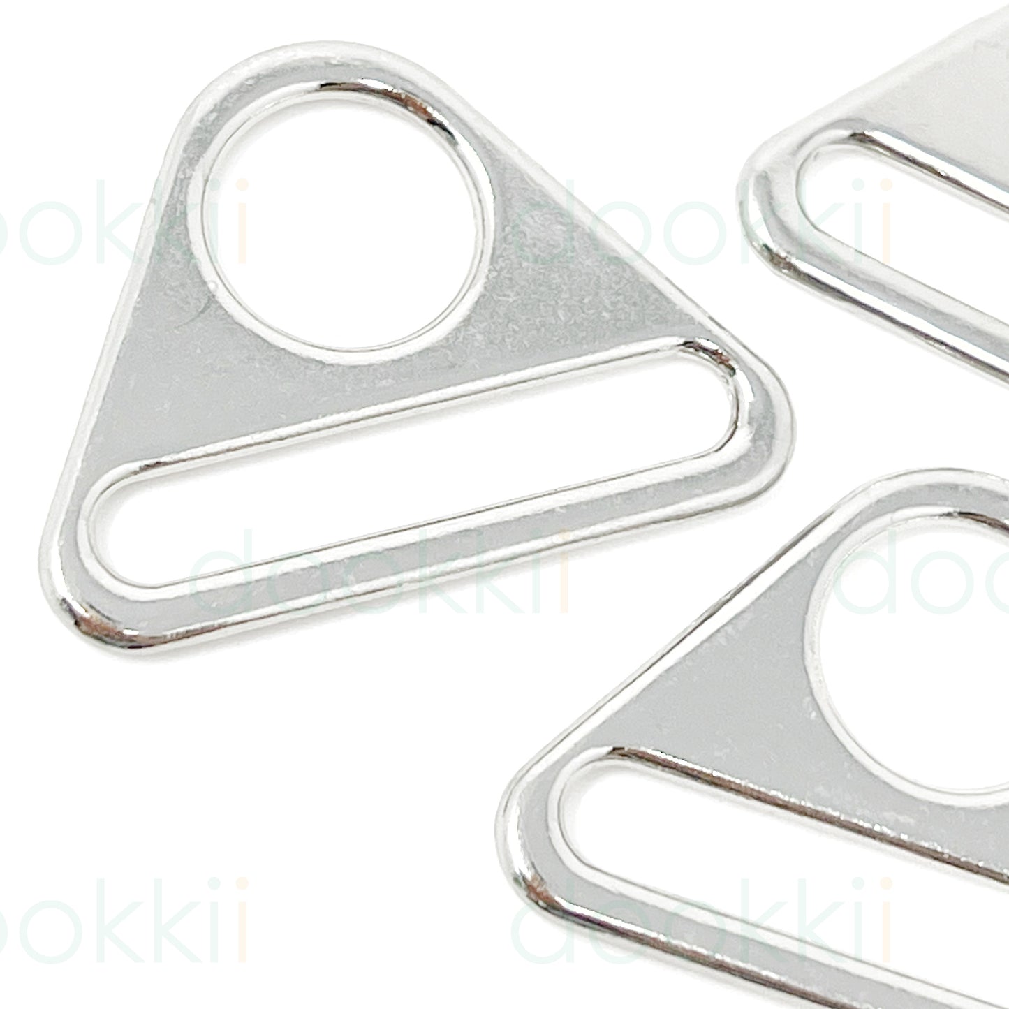 38mm Triangle Connector - silver x 2