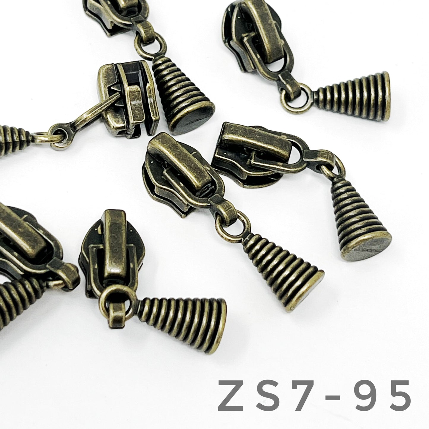 Cone Zip Antique Brass #5 Zip Slider