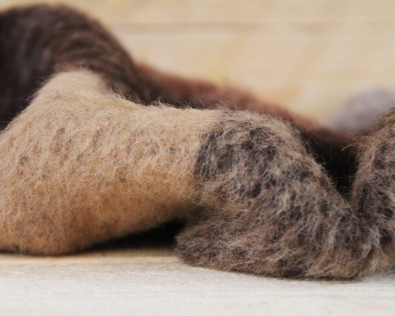 Brown Large Check Wool Mix