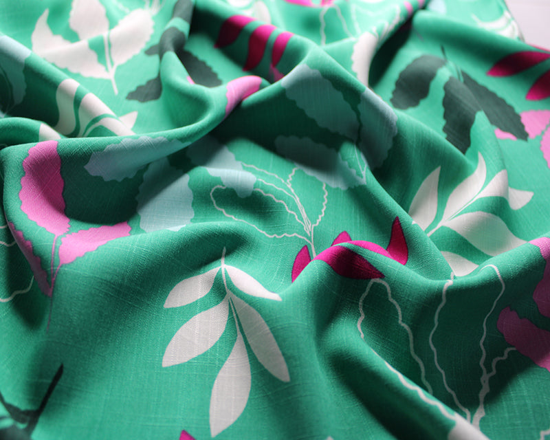 Wavy Leaves Viscose