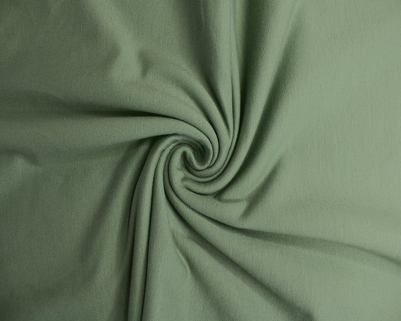 Olive Green French Terry Loopback Cotton Jersey