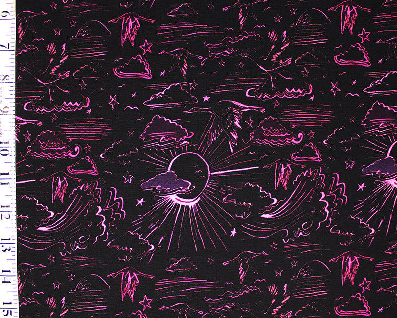 Little Johnny Neon Etching French Terry