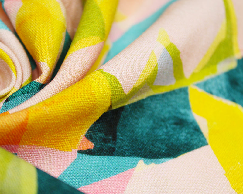 Little Johnny Geometric Watercolour Linen Mix