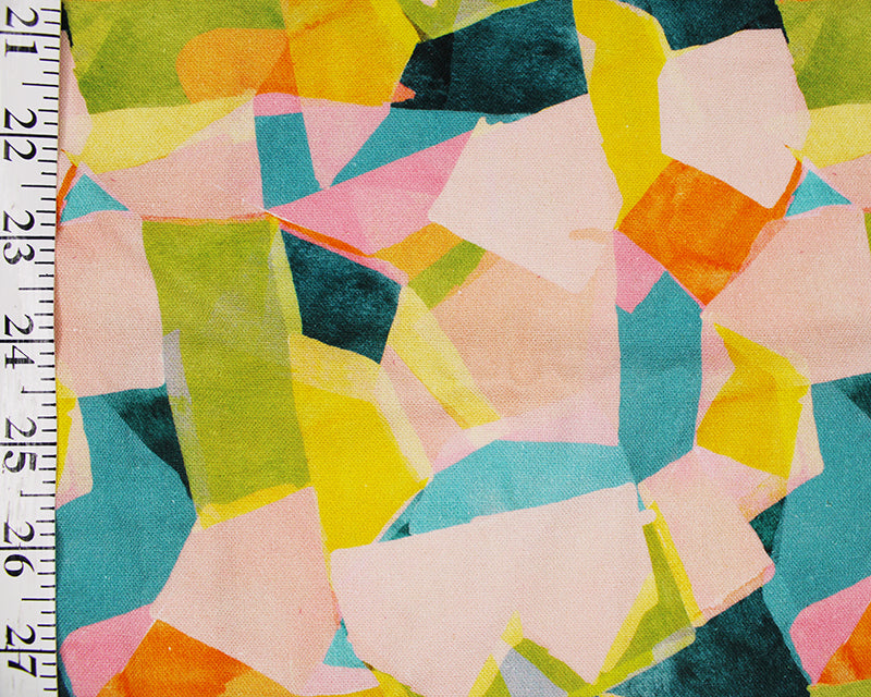 Little Johnny Geometric Watercolour Linen Mix