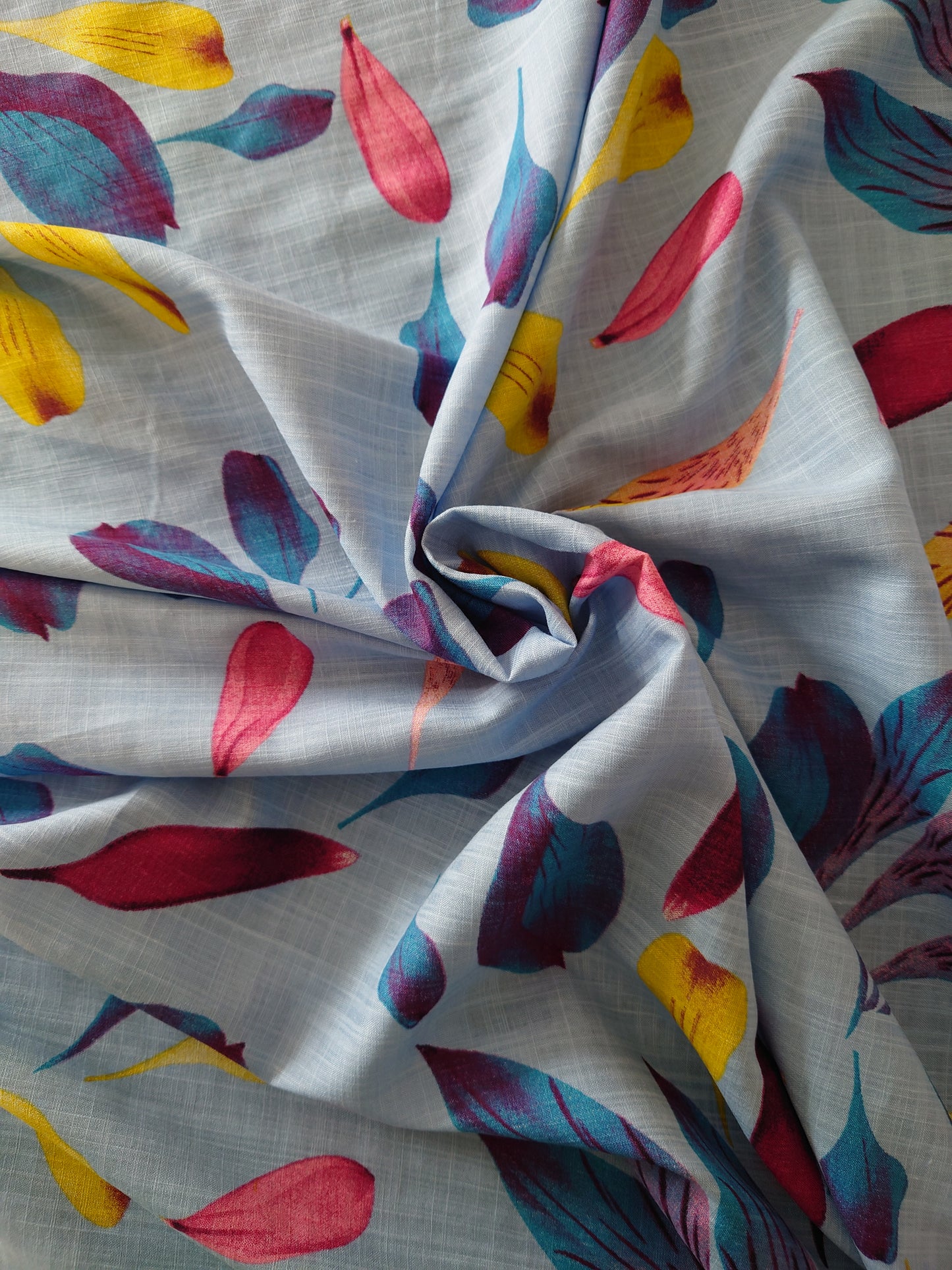 Sky Petals Linen Look
