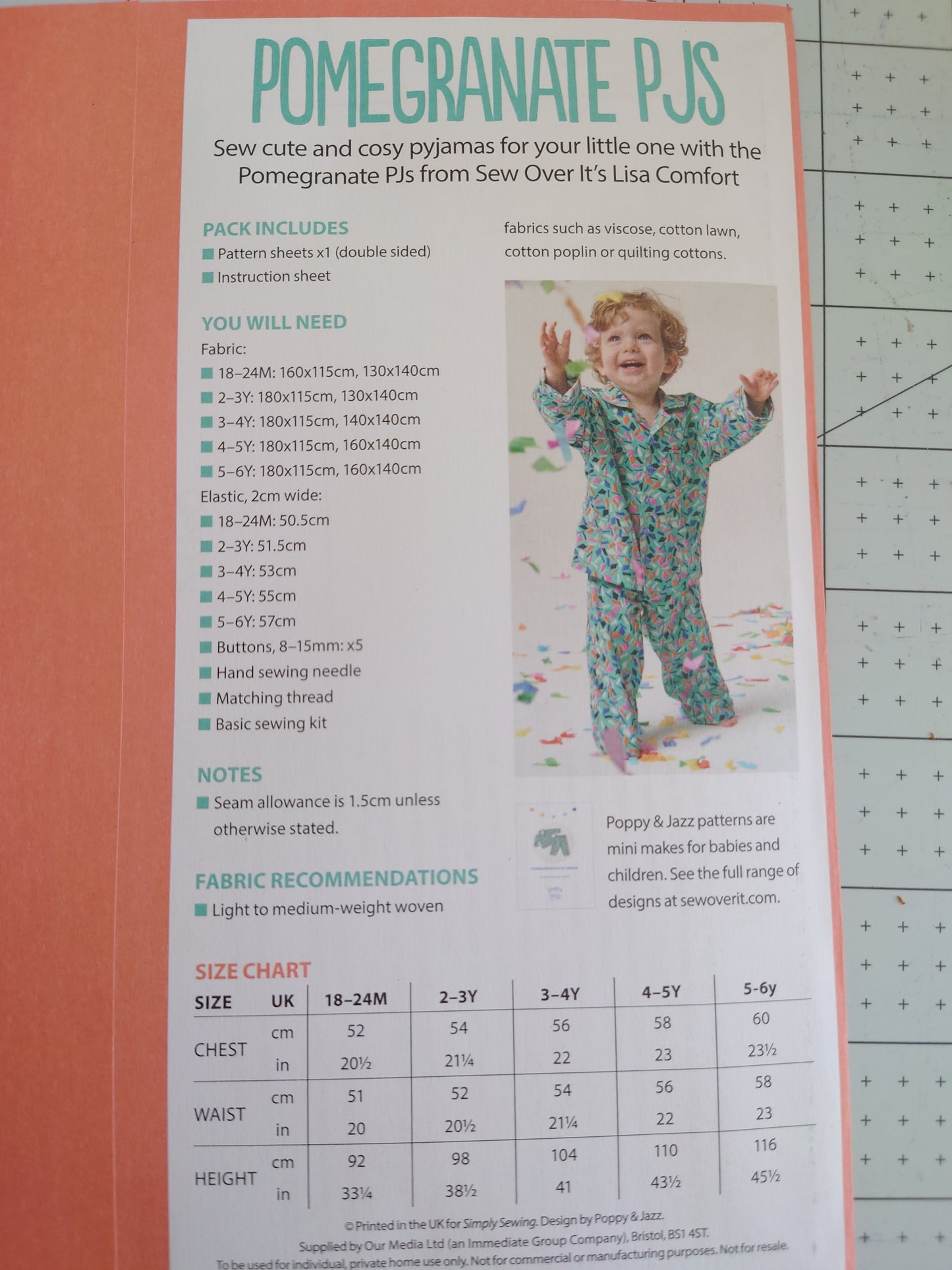 Poppy & Jazzy Kids Pomegranate PJs