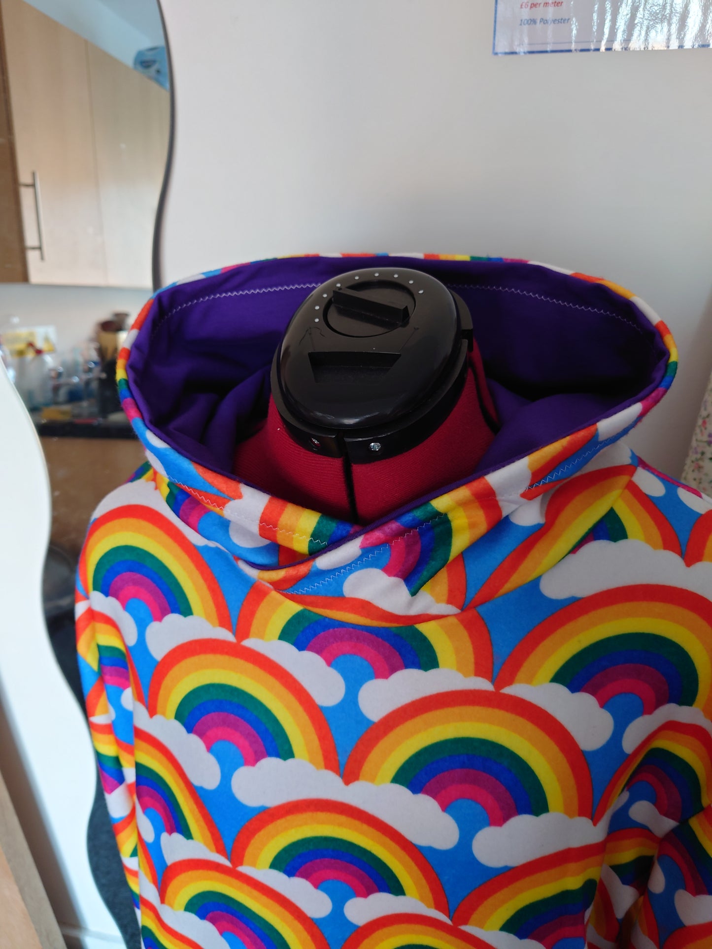 Large fleece Rainbow Hoodie